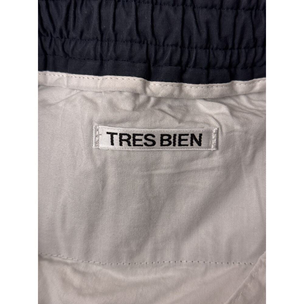 Tres Bien Pants 48 / Medium Mens Blue Cotton Taper Cropped Essential Trouser - Picture 6 of 7